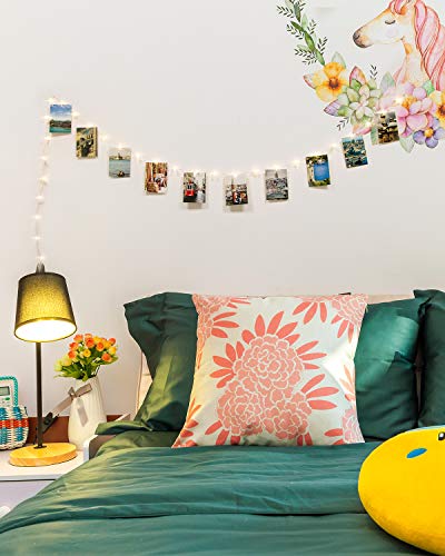 Lichterkette mit Klammern für Fotos 5M 50LED Foto Batteriebetriebene Fotoclips für Wohnzimmer, Weihnachten, Hochzeiten, Party Bilder Aufhängen[Energieklasse E] #3