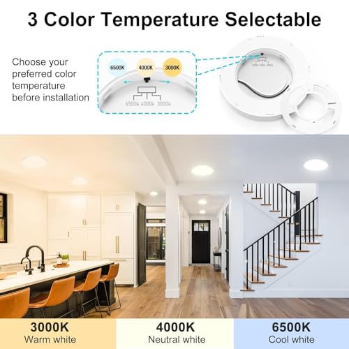 3 color temperature options 3000K 4000K 6500K for LED ceiling light