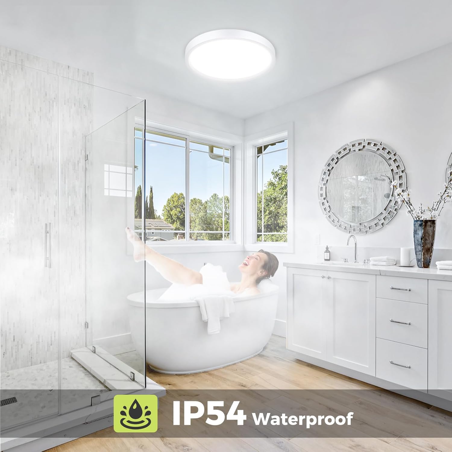 IP54 waterproof LED ceiling light suitable for bathroom and wet areas