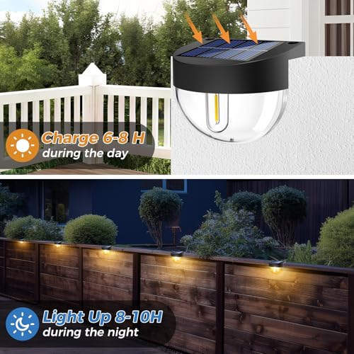 Diagram showing solar charge during day and auto on/off light cycle at night.