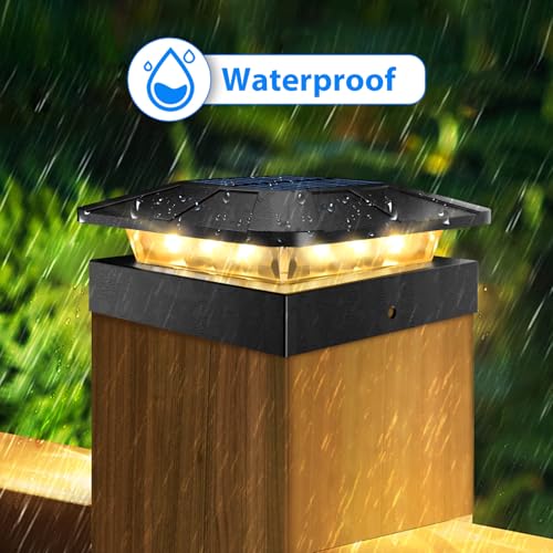 Waterproof solar post light with IP65 rating