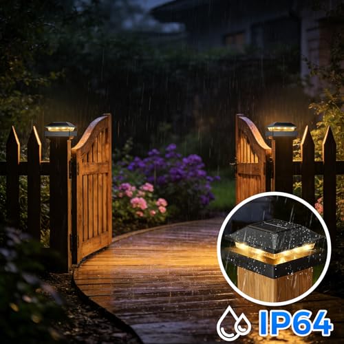 IP64 waterproof construction for outdoor solar post light