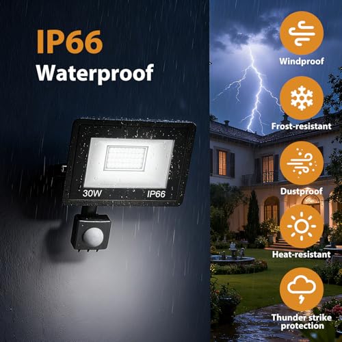 IP66 waterproof rating for outdoor flood light durability