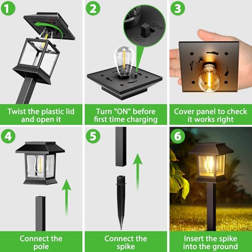 step-by-step installation guide for mounting the solar path light