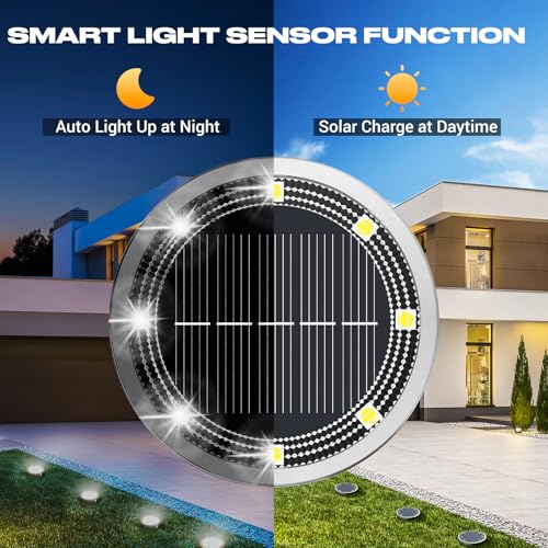 Solar ground light with smart light sensor function for automatic on/off