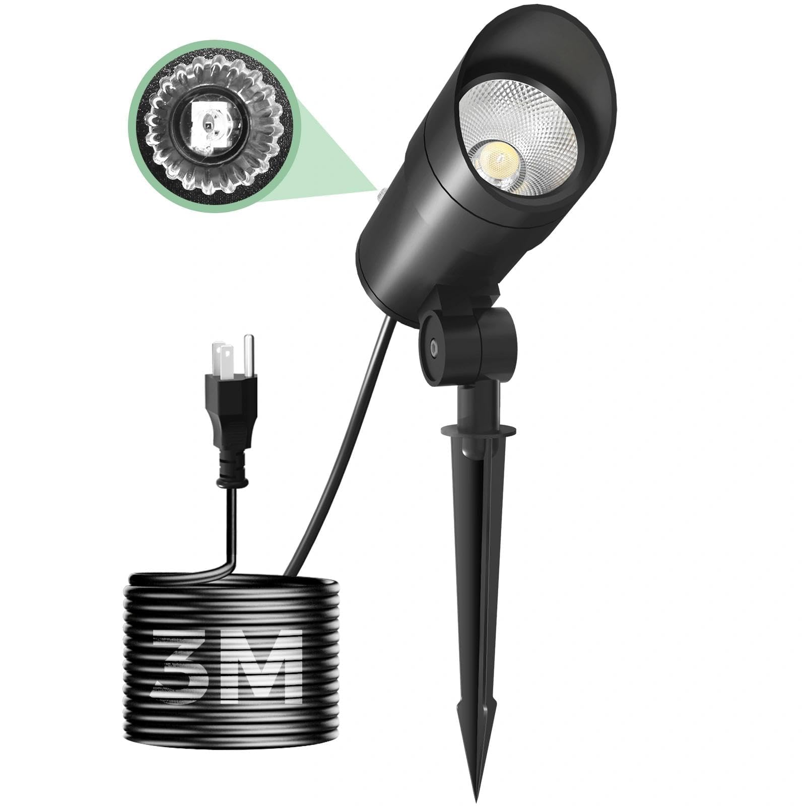 LED Spot Lights with Photocell Sensor Dusk to Dawn Plug-in(30W 120V)