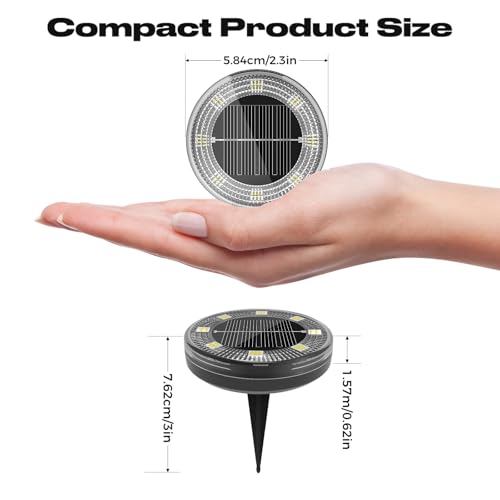 Compact 2.3-inch mini disc size compared to a hand for scale