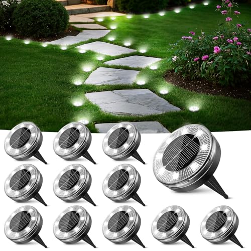 Solar Ground Lights Waterproof (2.3 Inch Mini Disc)