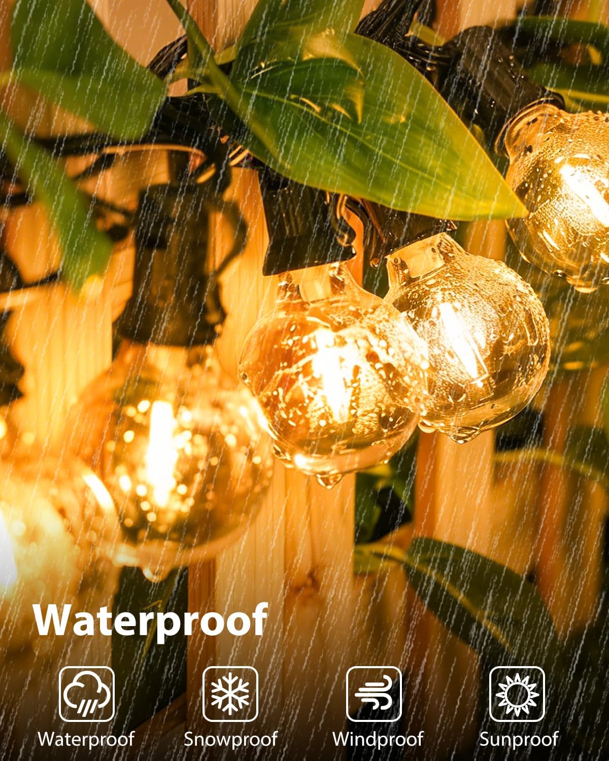 IP44 waterproof and weatherproof design for outdoor use