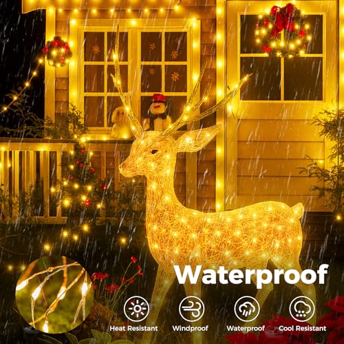 IP65 waterproof rating ensures outdoor use in rain or damp conditions