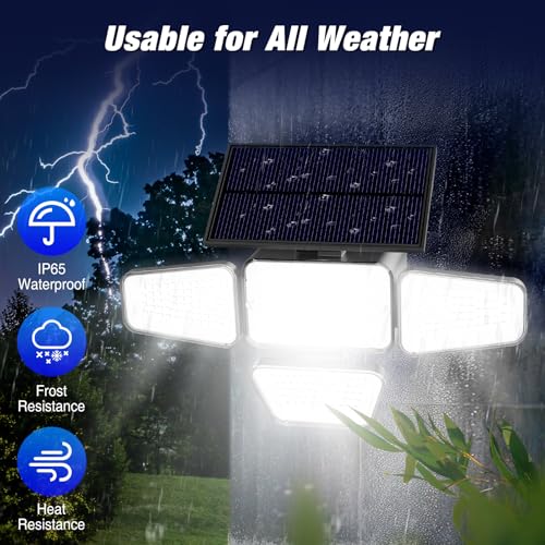 IP65 weatherproof rating ensures outdoor durability against rain and dust